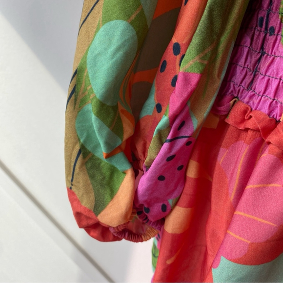 Farm Rio Sweet Forest Long Sleeve Mini Dress - L - Picture 12 of 15